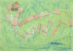 入選 年中 草野蒼太 「木のはり絵」